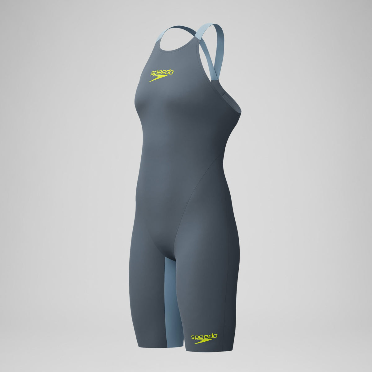 Fastskin LZR Pure Valor 2.0 Openback Kneeskin Grey/Blue | Speedo