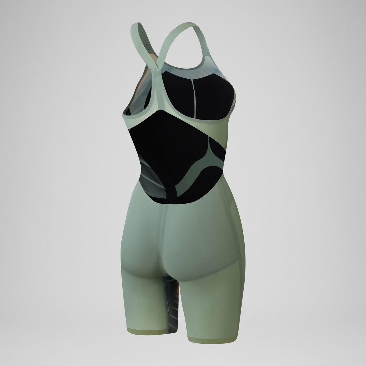 Fastskin LZR Pure Valor 2.0 Openback Kneeskin Green/Orange | Speedo