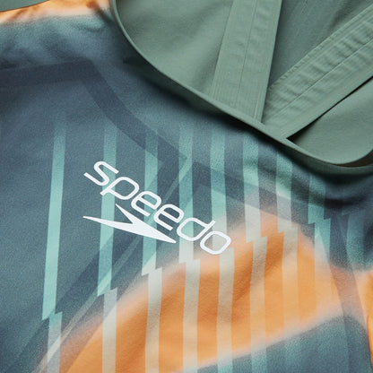 Fastskin LZR Pure Valor 2.0 Openback Kneeskin Green/Orange | Speedo