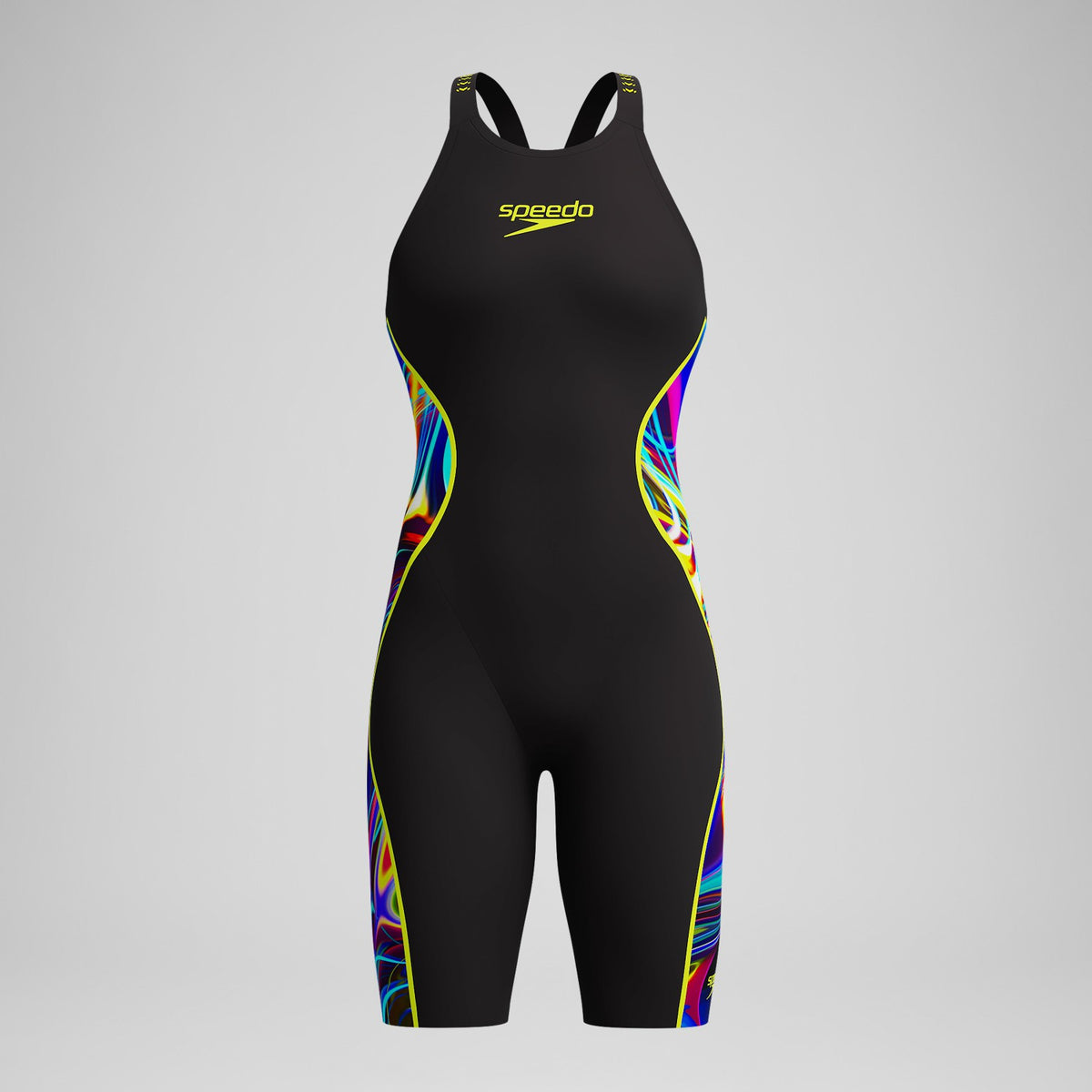 Fastskin LZR Pure Intent 2.0 Openback Kneeskin Black/Yellow | Speedo