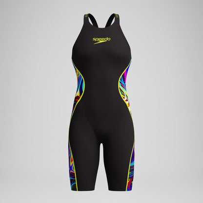 Fastskin LZR Pure Intent 2.0 Openback Kneeskin Black/Yellow | Speedo