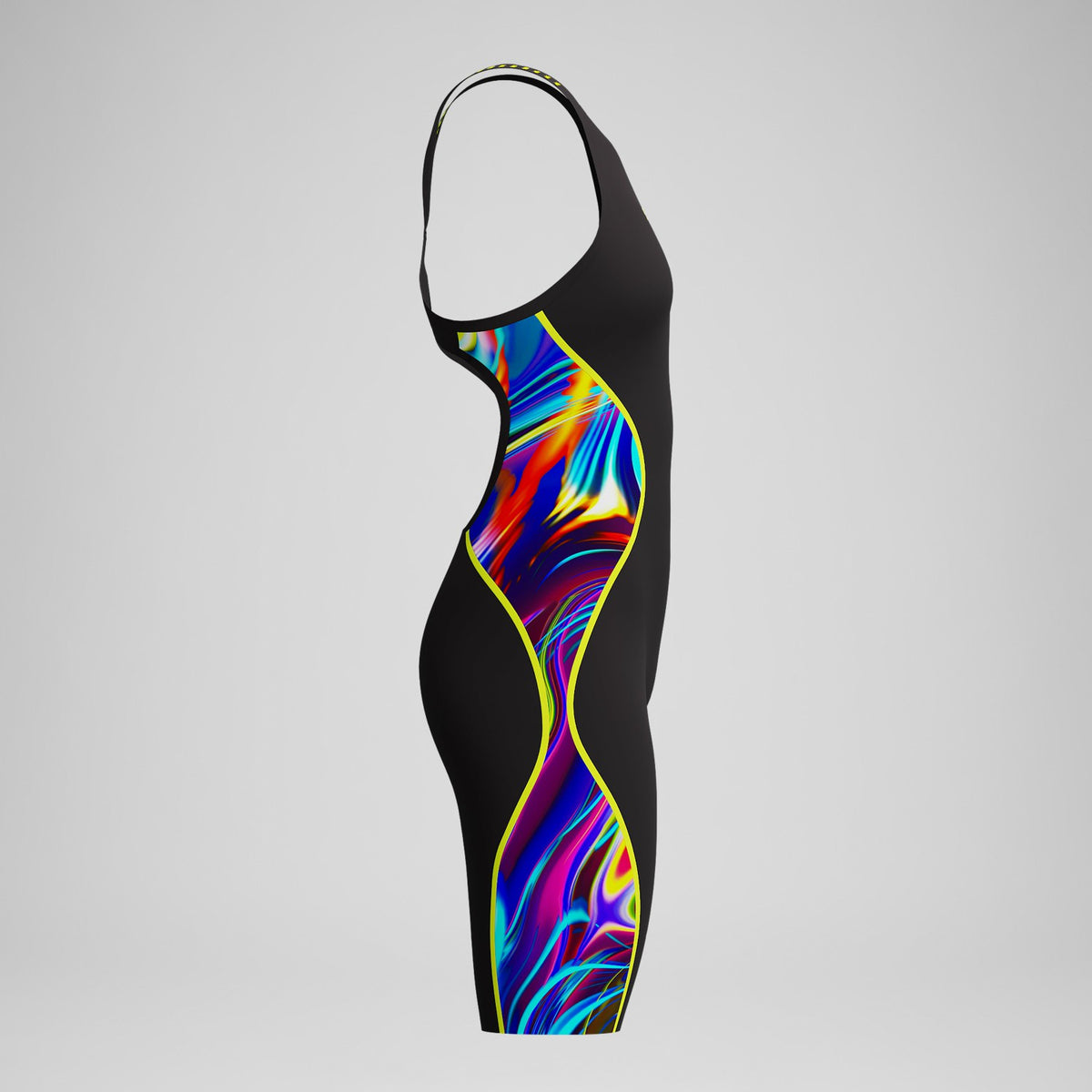 Fastskin LZR Pure Intent 2.0 Openback Kneeskin Black/Yellow | Speedo