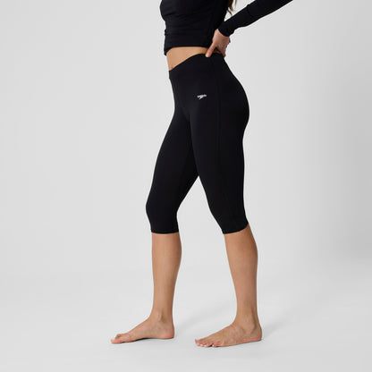 Endurance+ Three Quarter Swim Legging Black | Speedo