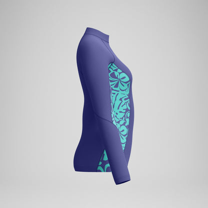 Printed Long Sleeve Rash Top Blue/Green | Speedo