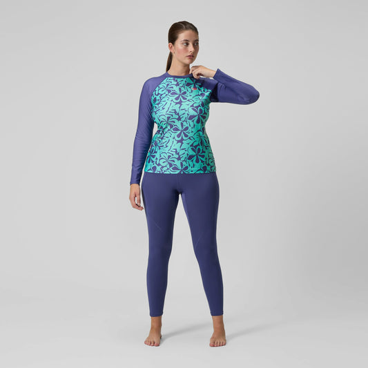 Printed Long Sleeve Rash Top Blue/Green | Speedo