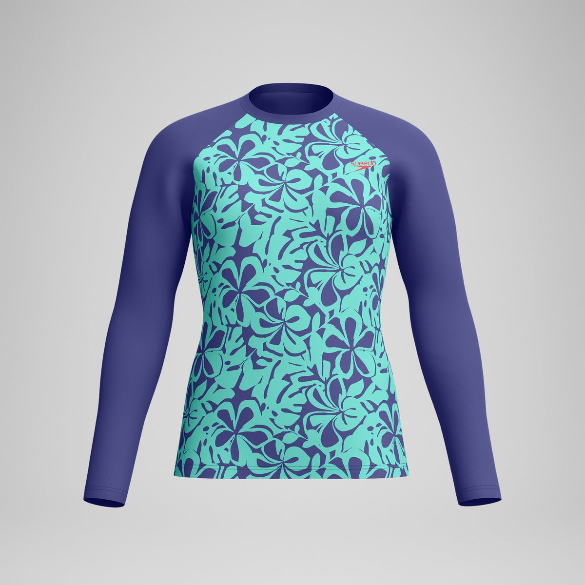 Printed Long Sleeve Rash Top Blue/Green | Speedo
