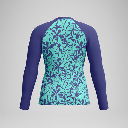 Printed Long Sleeve Rash Top Blue/Green | Speedo