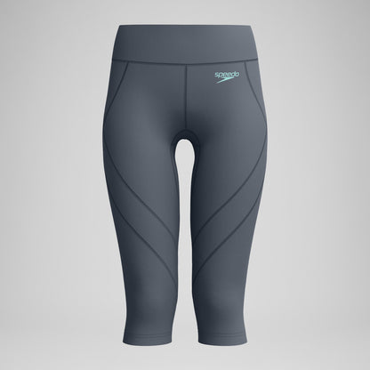 Solid Panel 3/4 Leggings Grey | Speedo