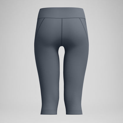 Solid Panel 3/4 Leggings Grey | Speedo