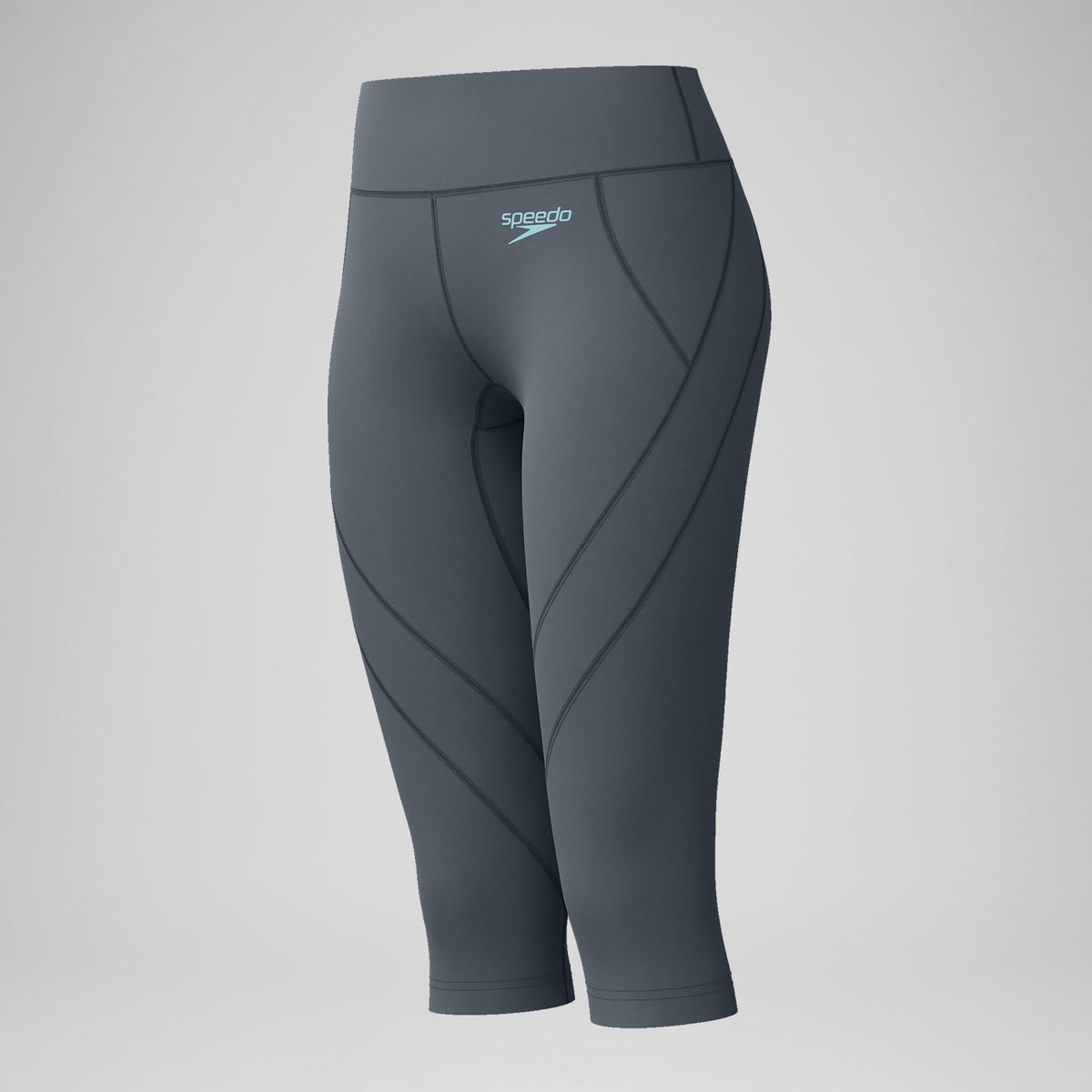 Solid Panel 3/4 Leggings Grey | Speedo