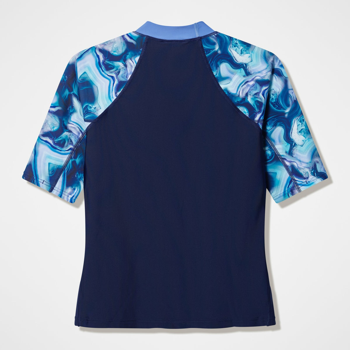 Modern Coverage Printed Short Sleeve Rashguard Navy | Speedo
