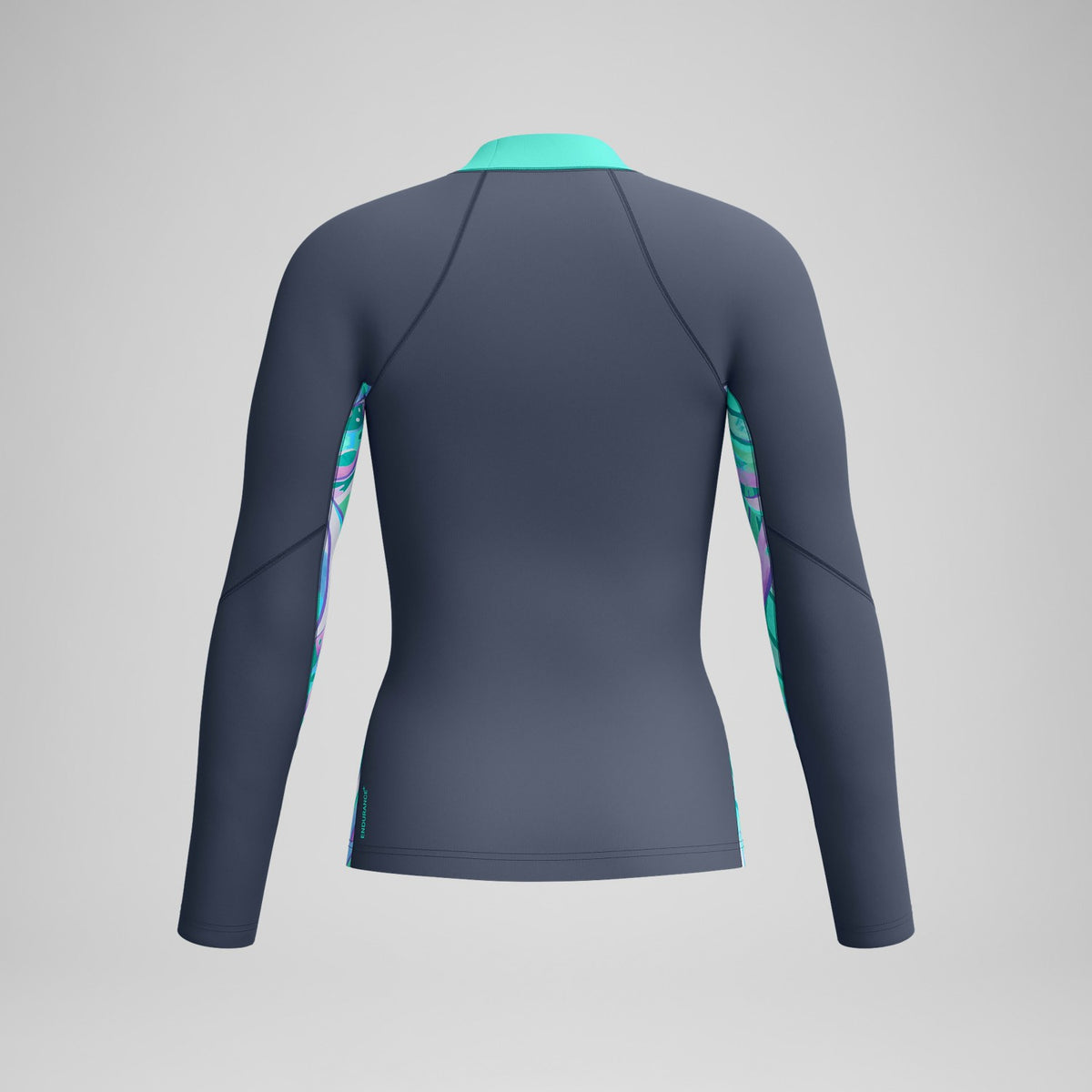 Long Sleeve Rashguard Grey/Turquoise | Speedo