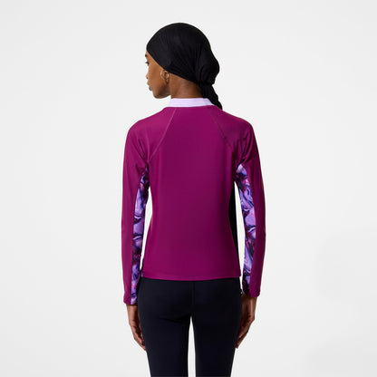 Modern Coverage Printed Long Sleeve Rashguard Dark Pink | Speedo