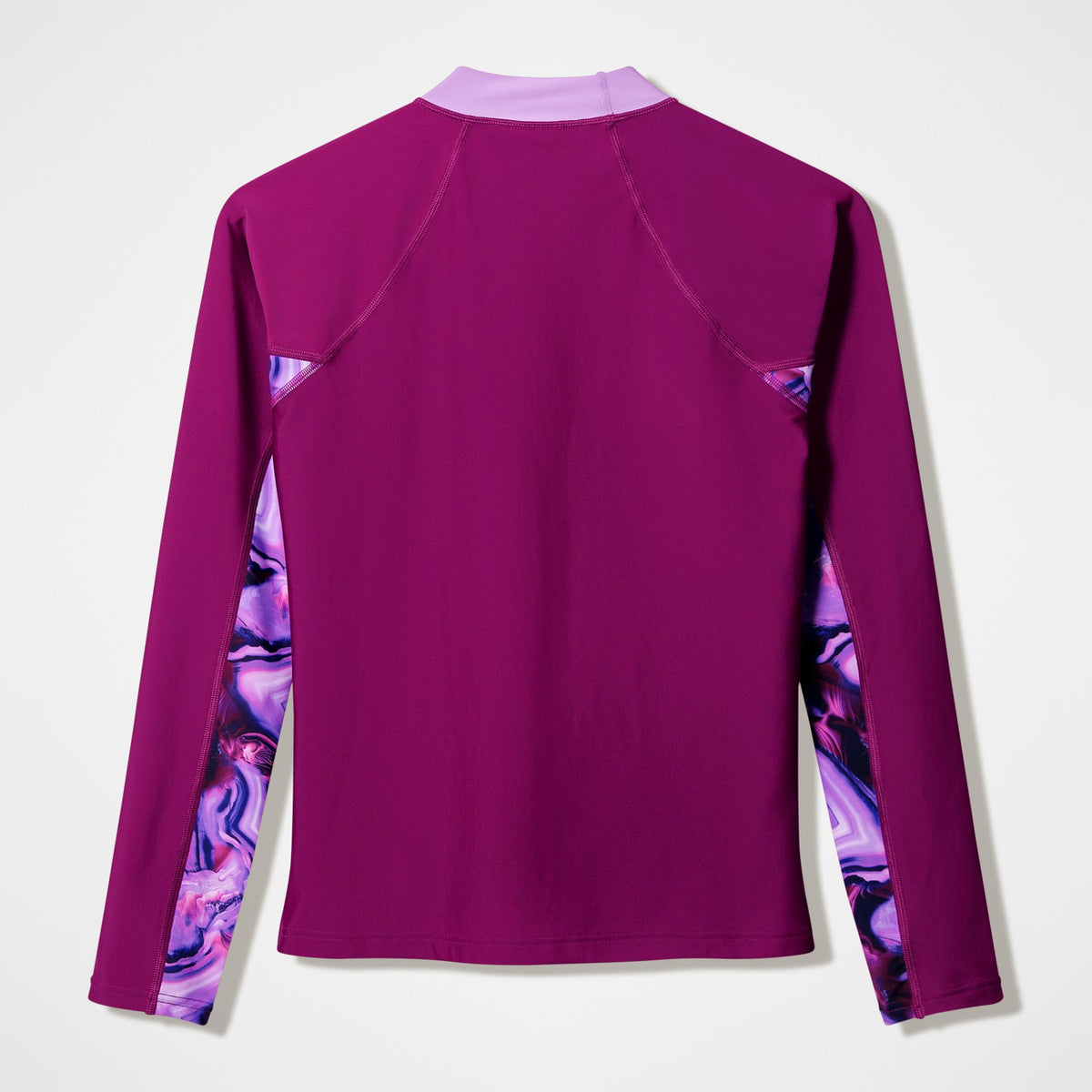 Modern Coverage Printed Long Sleeve Rashguard Dark Pink | Speedo