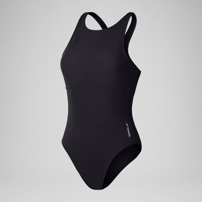 Solid High Neck One Piece Black | Speedo