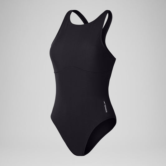 Solid High Neck One Piece Black | Speedo