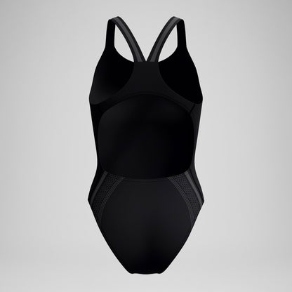V Class Printed Performance Back Swimsuit Black | Speedo