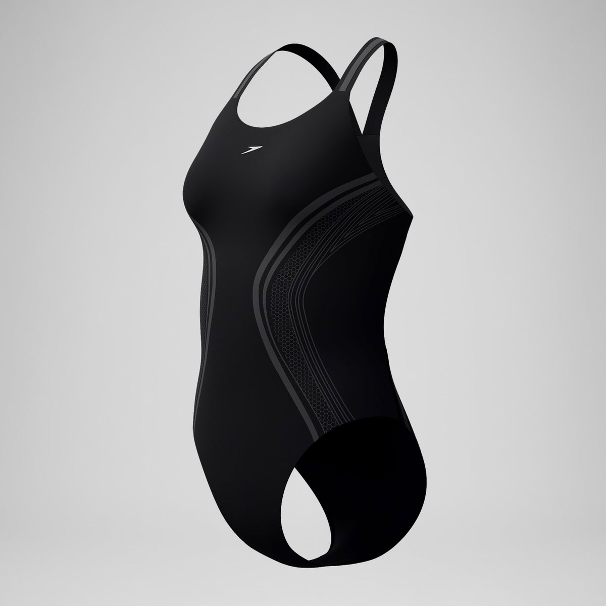 V Class Printed Performance Back Swimsuit Black | Speedo