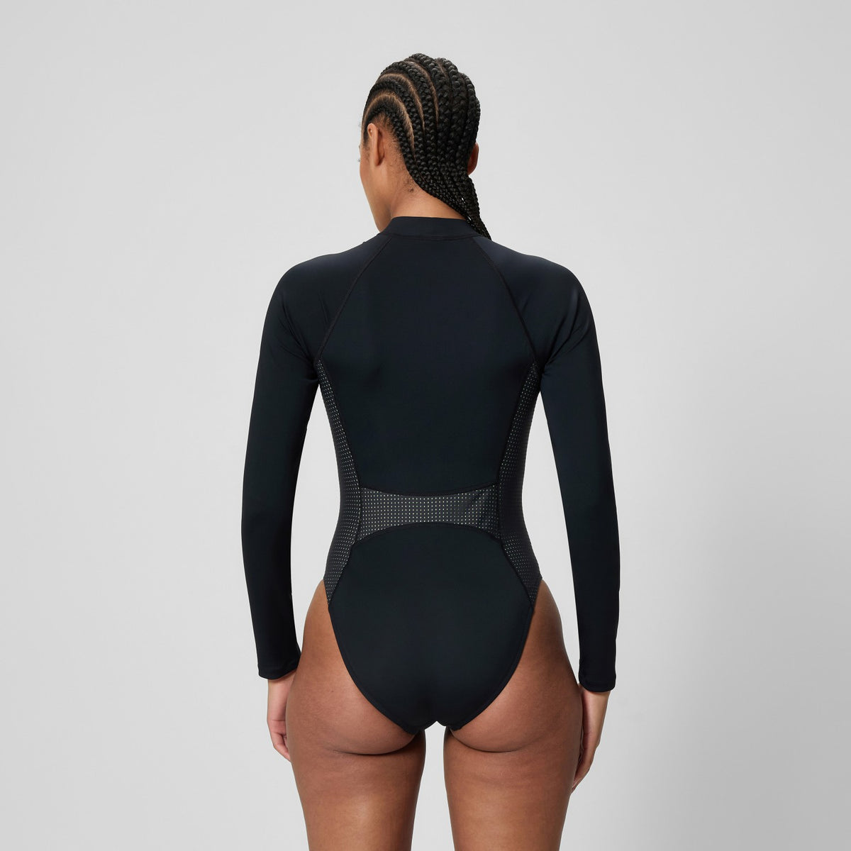 Scuba Flex Long Sleeve Zip Swimsuit Black/Green | Speedo