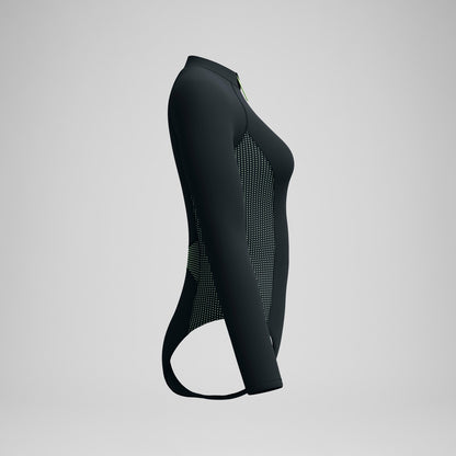 Scuba Flex Long Sleeve Zip Swimsuit Black/Green | Speedo