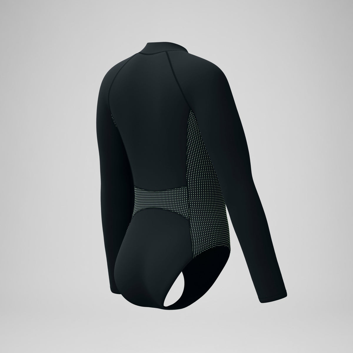 Scuba Flex Long Sleeve Zip Swimsuit Black/Green | Speedo