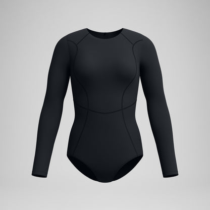Ocean Flex Long Sleeve Zip Swimsuit Black | Speedo