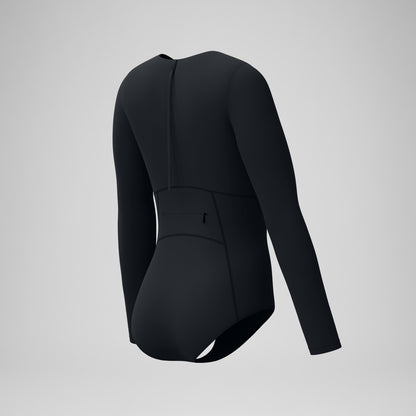 Ocean Flex Long Sleeve Zip Swimsuit Black | Speedo