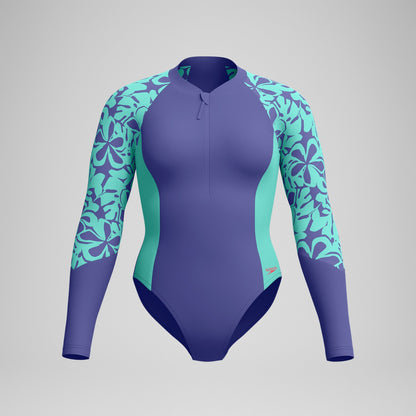 Long Sleeve Swimsuit Blue/Green | Speedo
