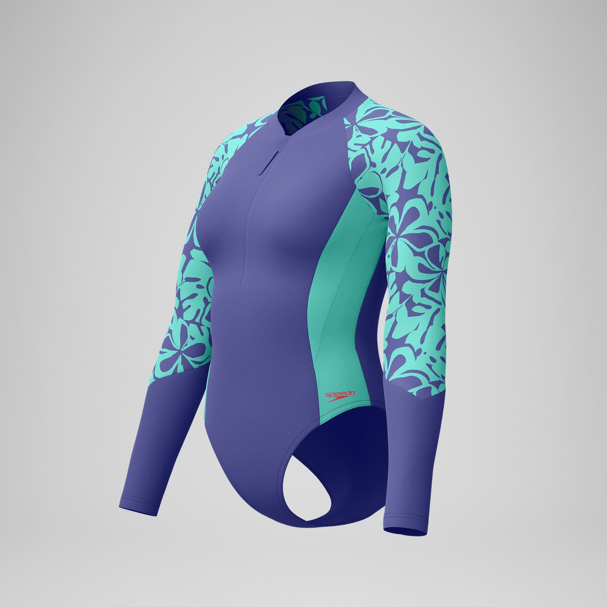 Long Sleeve Swimsuit Blue/Green | Speedo