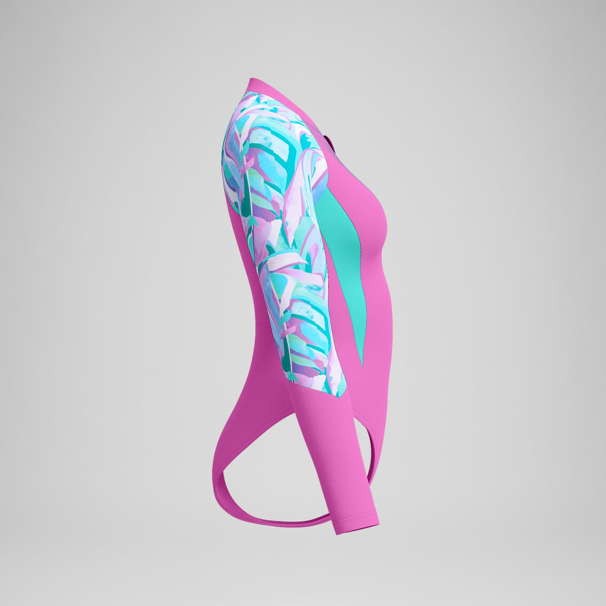 Printed Long Sleeve Swimsuit Pink | Speedo