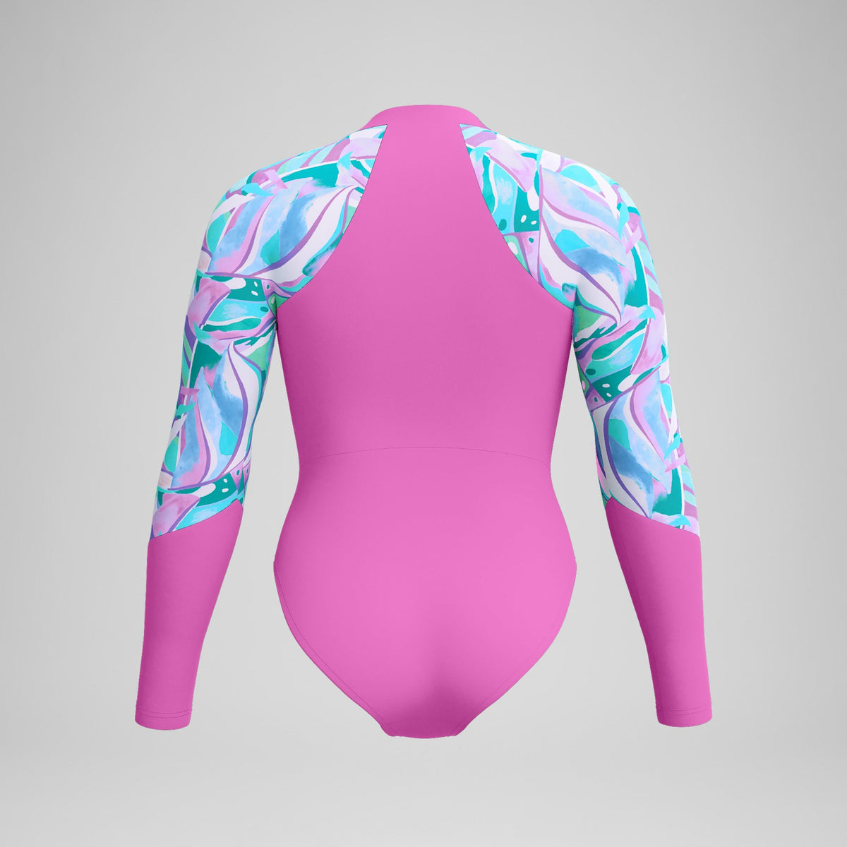Printed Long Sleeve Swimsuit Pink | Speedo