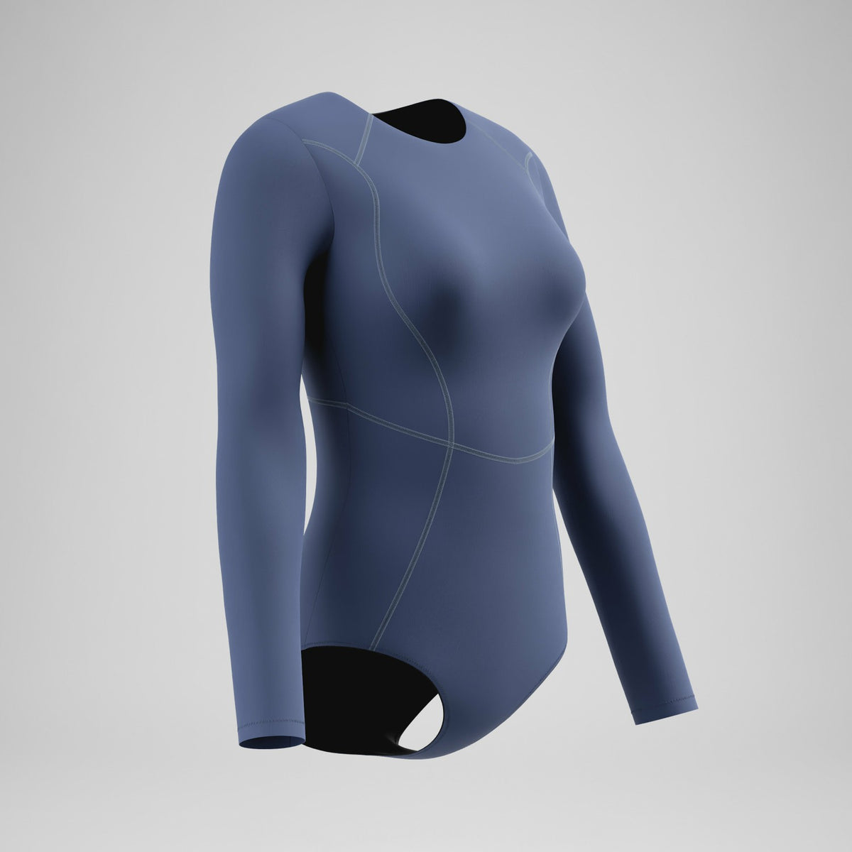 Ocean Flex Long Sleeve Zip Swimsuit Grey/Blue | Speedo