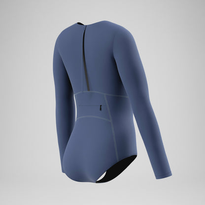 Ocean Flex Long Sleeve Zip Swimsuit Grey/Blue | Speedo