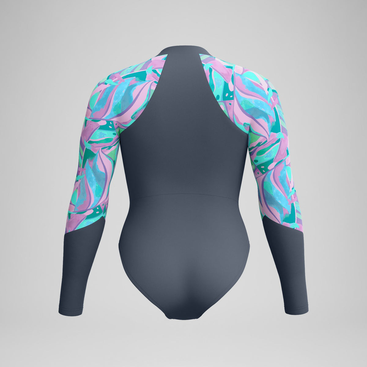 Long Sleeve Swimsuit Grey/Green | Speedo
