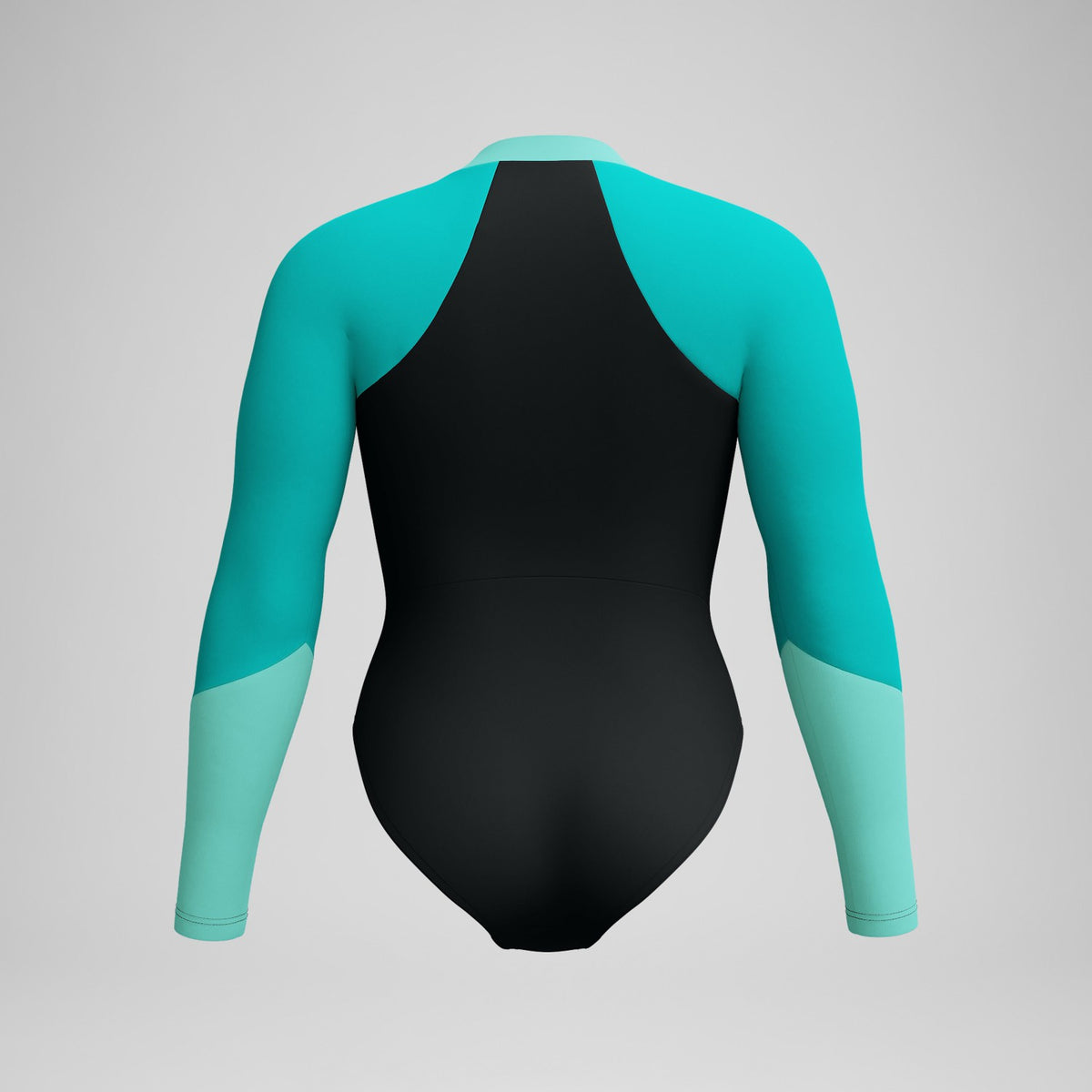 Colourblock Long Sleeve Swimsuit Black/Turquoise | Speedo