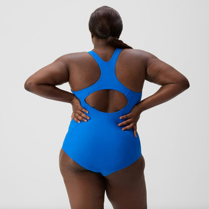 Plus Size Placement Medalist Swimsuit Blue | Speedo