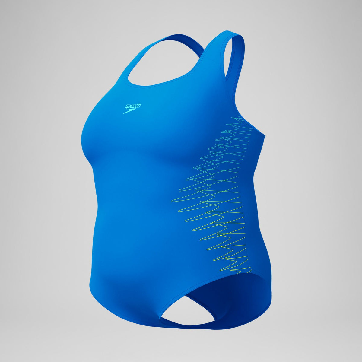 Plus Size Placement Medalist Swimsuit Blue | Speedo