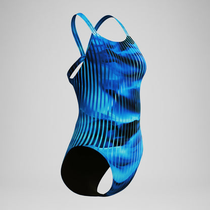 Club Training Printed Leaderback Swimsuit Blue | Speedo