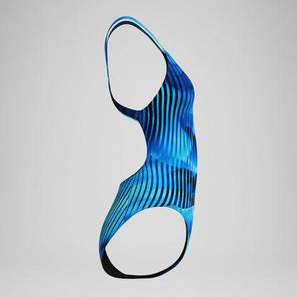 Club Training Printed Leaderback Swimsuit Blue | Speedo