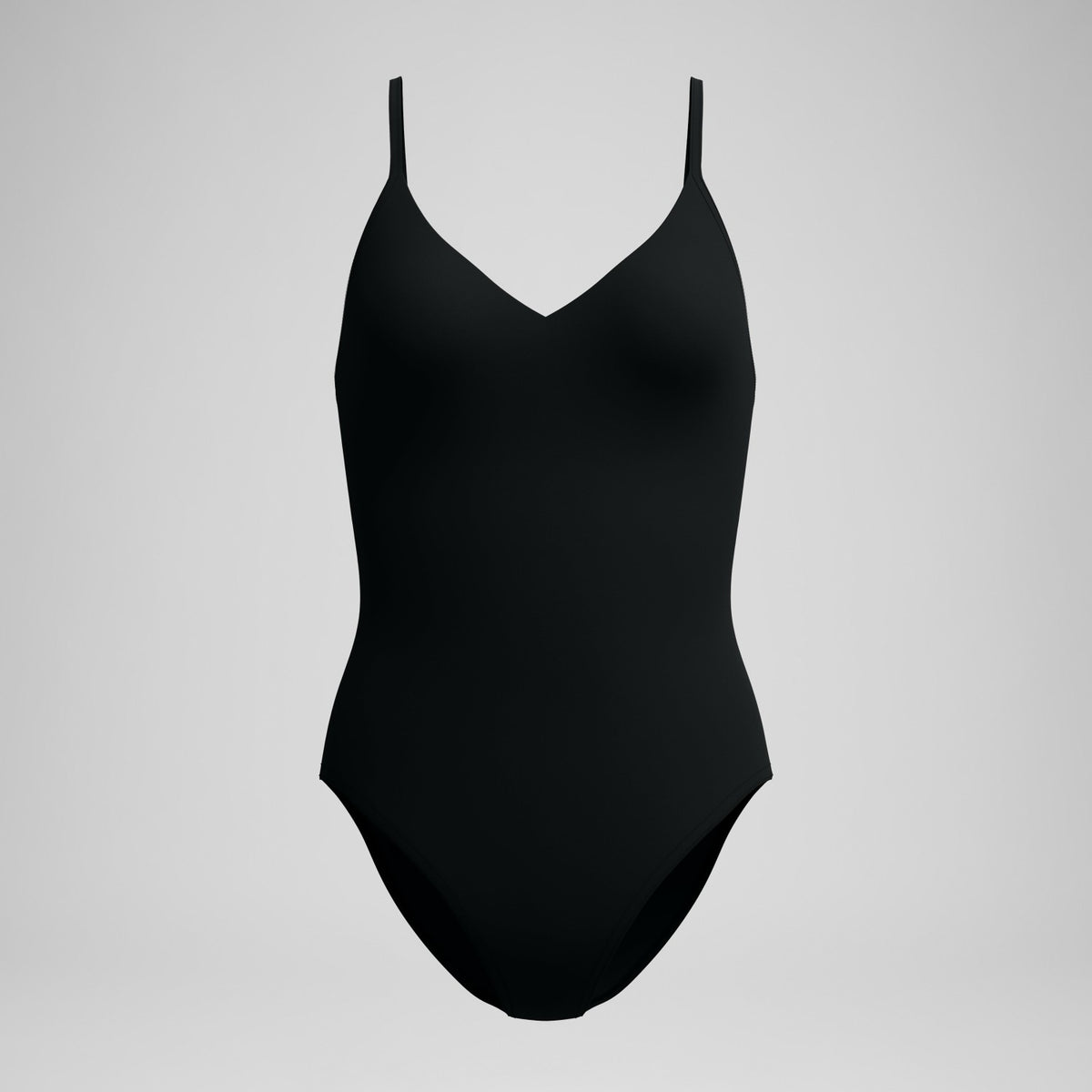 Solid V-Neck Swimsuit Black | Speedo
