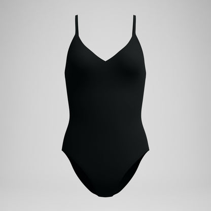 Solid V-Neck Swimsuit Black | Speedo