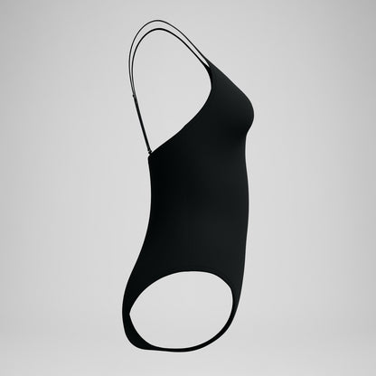 Solid V-Neck Swimsuit Black | Speedo