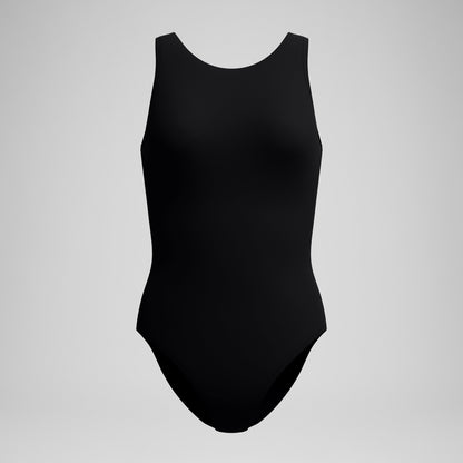 Solid High Neck Swimsuit Black | Speedo