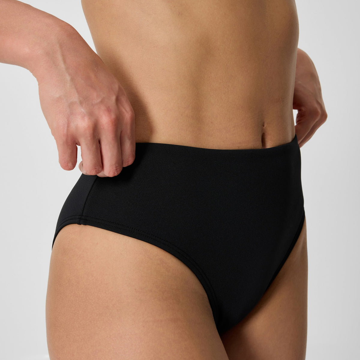 Cheeky High Waist Bikini Bottom Black | Speedo