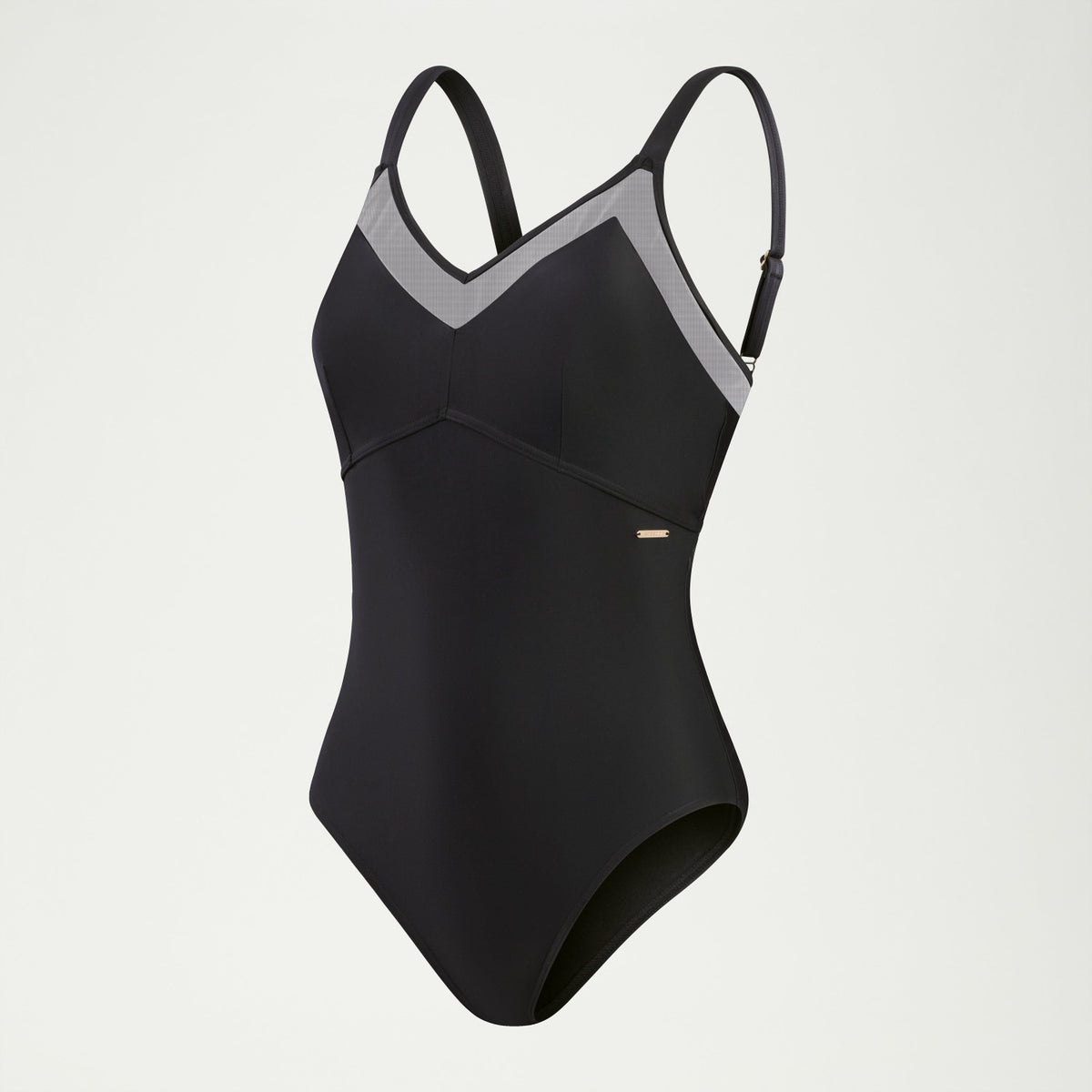 Shaping Mesh Detail Swimsuit Black | Speedo