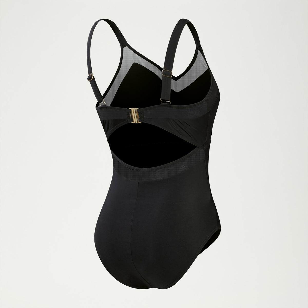 Shaping Mesh Detail Swimsuit Black | Speedo