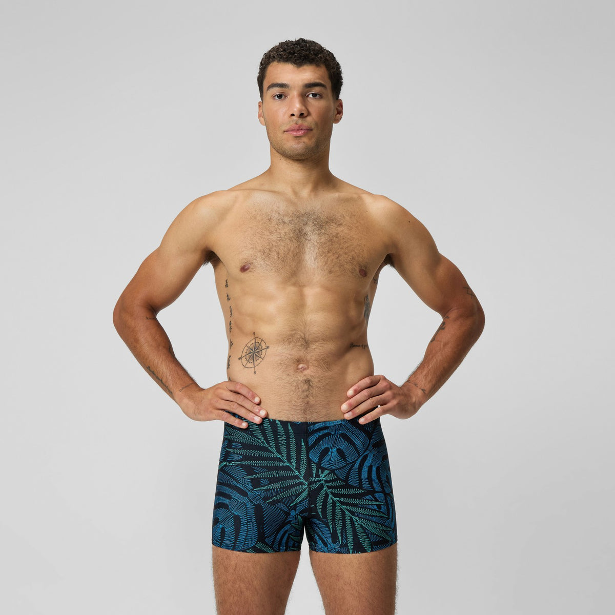 Print Beachstar Square Leg Black/Blue | Speedo