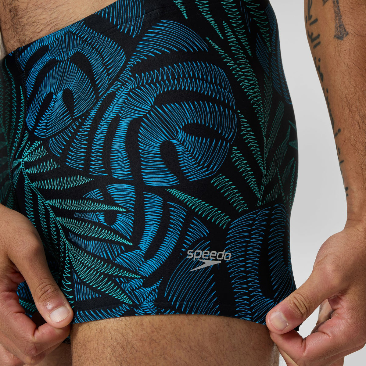 Print Beachstar Square Leg Black/Blue | Speedo