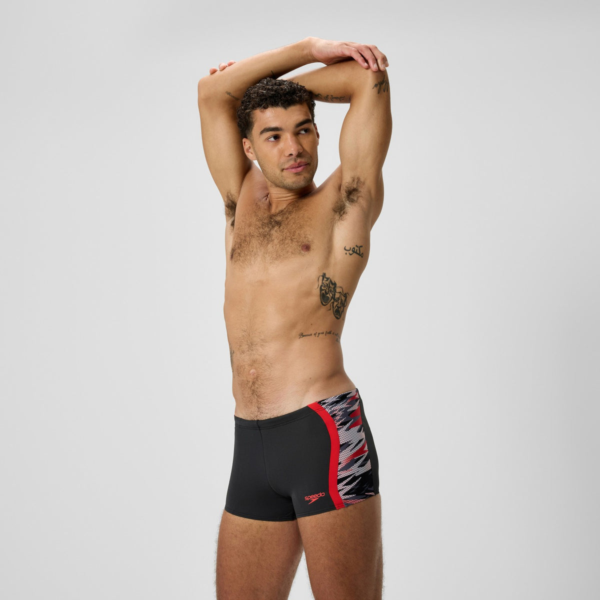 Hyperboom Splice Aquashorts Black/Red | Speedo