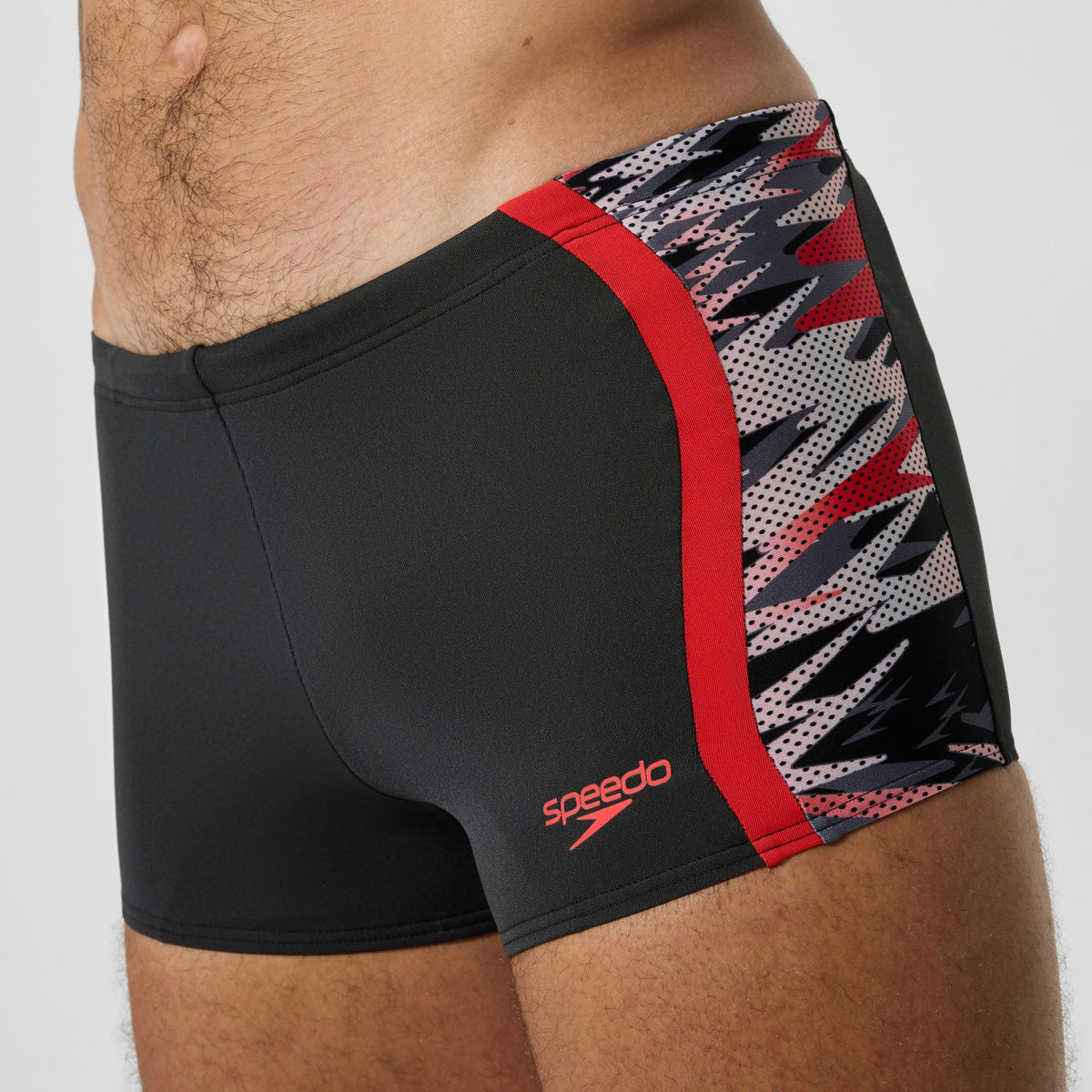 Hyperboom Splice Aquashorts Black/Red | Speedo